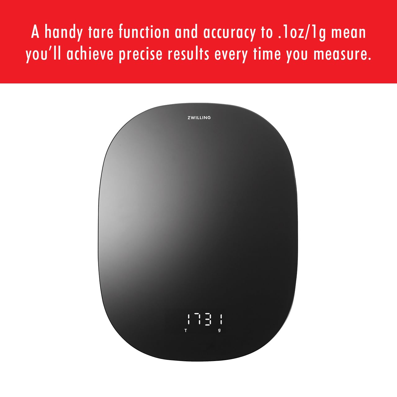 ZWILLING Enfinigy Digital Kitchen Scale, 22 lb Capacity, Measures in Grams & Ounces (Black) - electronicsexpo.com - Food Scales