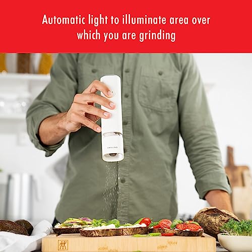 ZWILLING Enfinigy Electric Salt/Pepper Mill - White - electronicsexpo.com - Electric Grinders
