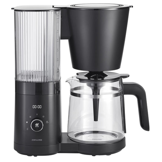 ZWILLING Enfinigy Glass Drip Coffee Maker 12 Cup, Awarded the SCA Golden Cup Standard, Black - electronicsexpo.com - Coffee Machines