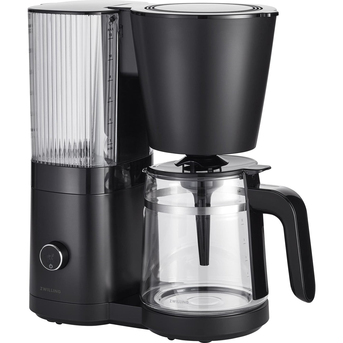 ZWILLING Enfinigy Glass Drip Coffee Maker 12 Cup, Awarded the SCA Golden Cup Standard, Black - electronicsexpo.com - Coffee Machines