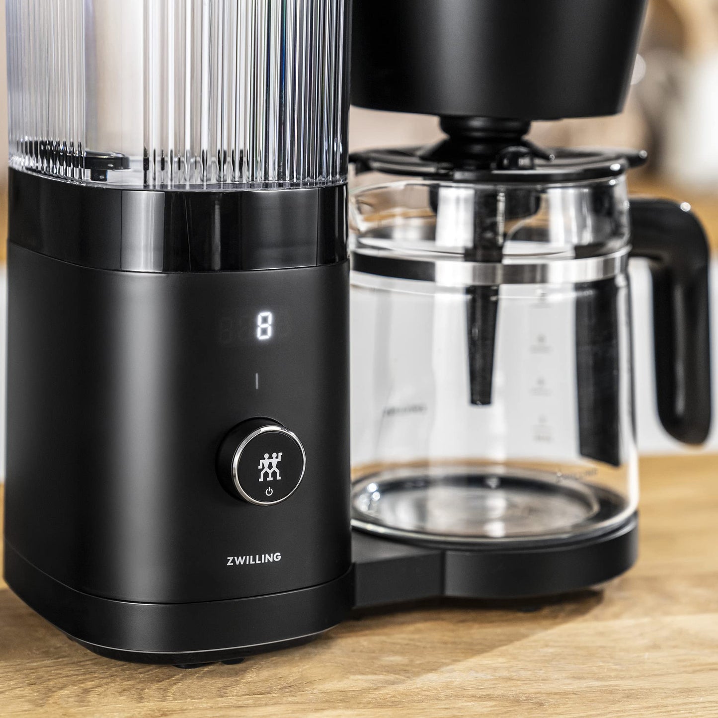 ZWILLING Enfinigy Glass Drip Coffee Maker 12 Cup, Awarded the SCA Golden Cup Standard, Black - electronicsexpo.com - Coffee Machines