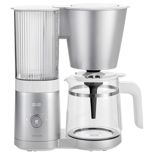 ZWILLING Enfinigy Glass Drip Coffee Maker 12 Cup, Awarded the SCA Golden Cup Standard, Silver - electronicsexpo.com - Coffee Machines