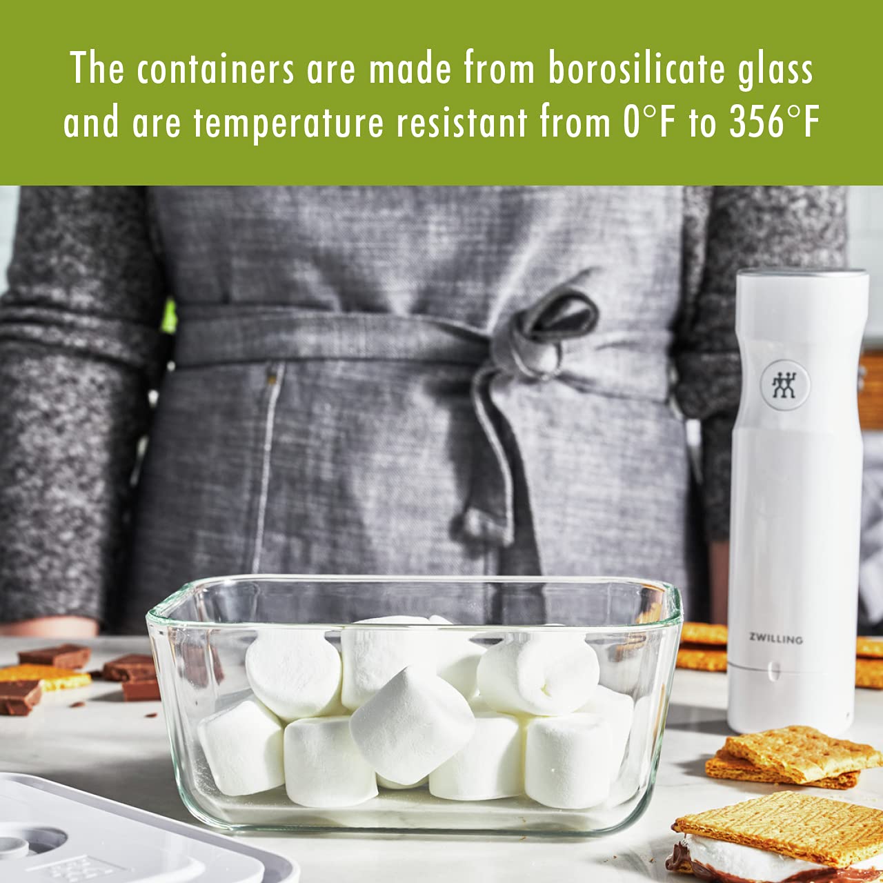 ZWILLING Fresh & Save 2 - pc Large Glass Airtight Food Storage Container, Meal Prep Container - electronicsexpo.com - Food Storage Containers