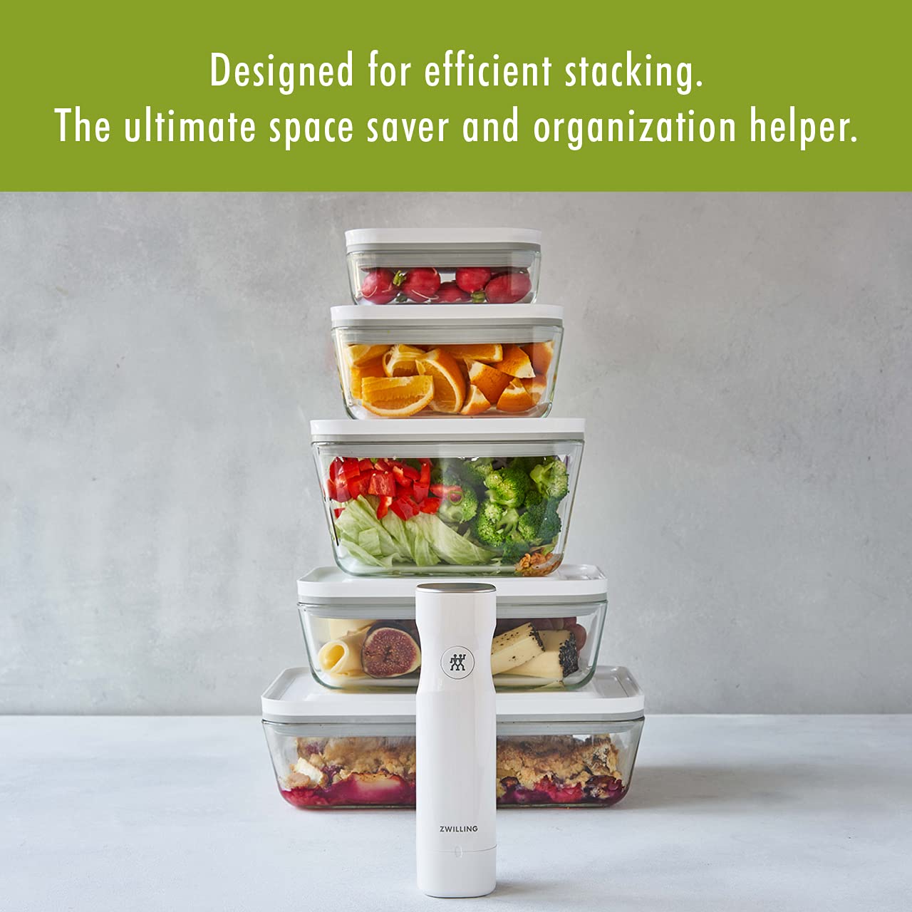 ZWILLING Fresh & Save 2 - Piece Small Glass Airtight Food Storage Container, Meal Prep Container - electronicsexpo.com - Food Storage Containers