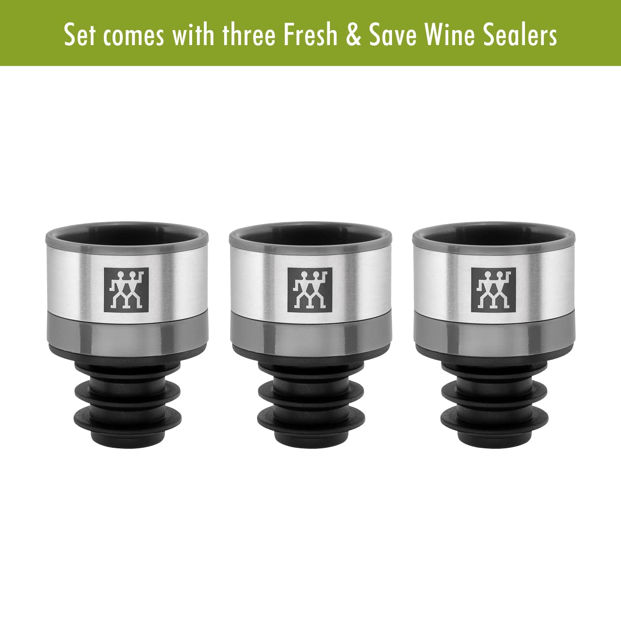 ZWILLING Fresh & Save 3 - pc Vacuum Wine Sealer (Set of 3) - electronicsexpo.com - Wine Sealers