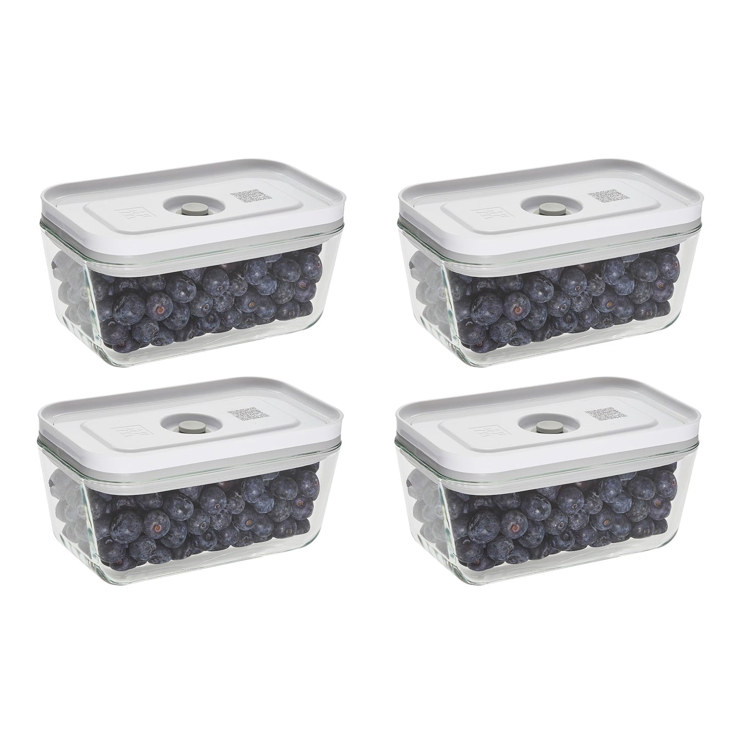 ZWILLING Fresh & Save 4 - pc Small Glass Vacuum Sealer Food Storage Containers with Airtight Lids - electronicsexpo.com - Food Storage Containers