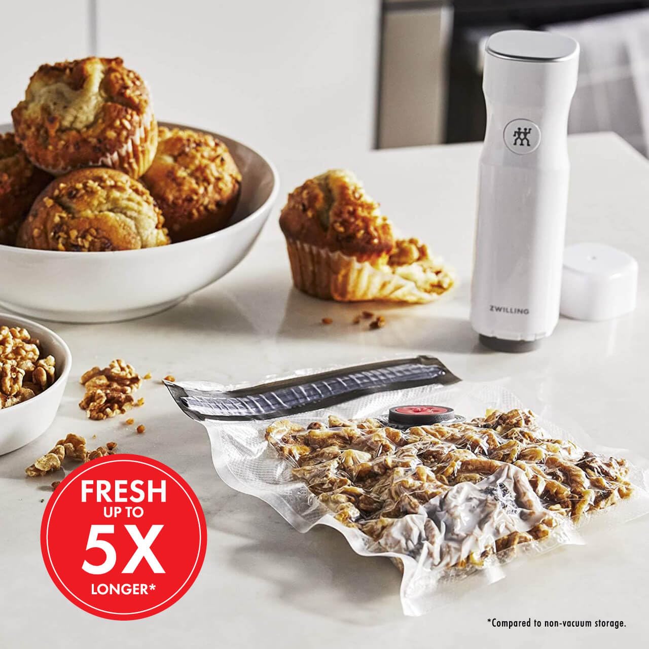 ZWILLING Fresh & Save Set 20 - pc Vacuum Sealer Bags for Food, Reusable Sous Vide Bags - electronicsexpo.com - Food Storage Bags