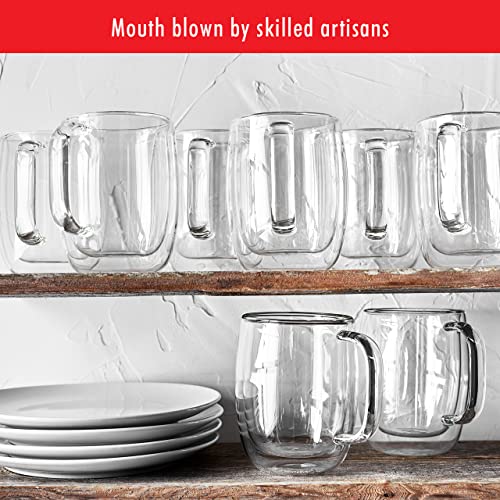 ZWILLING Sorrento Plus 2 - pc Double - Wall Glass Coffee Mug Set, 12 - oz, 355ml - electronicsexpo.com - Coffee Mugs