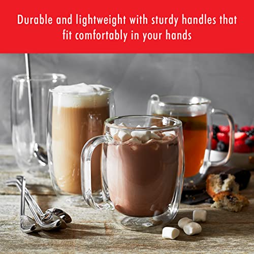 ZWILLING Sorrento Plus 2 - pc Double - Wall Glass Coffee Mug Set, 12 - oz, 355ml - electronicsexpo.com - Coffee Mugs
