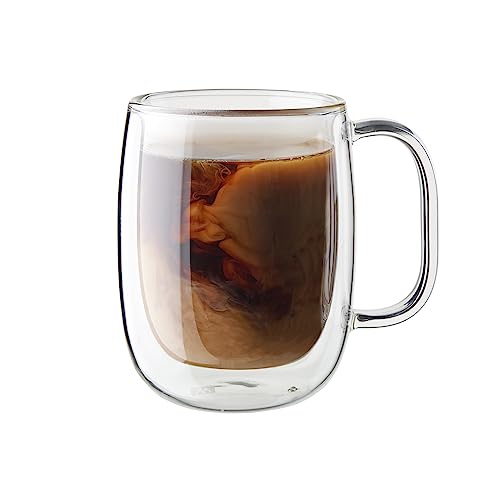 ZWILLING Sorrento Plus 2 - pc Double - Wall Glass Coffee Mug Set, 12 - oz, 355ml - electronicsexpo.com - Coffee Mugs