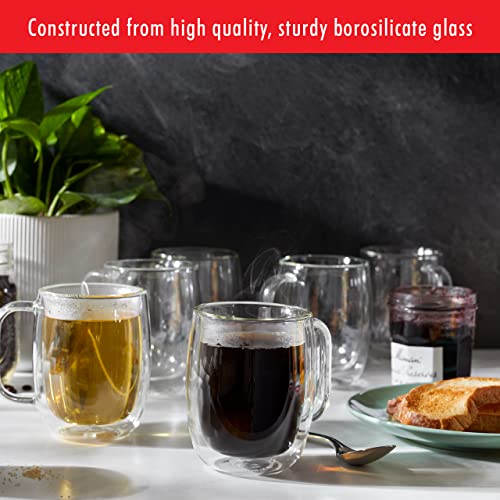 ZWILLING Sorrento Plus 2 - pc Double - Wall Glass Coffee Mug Set, 12 - oz, 355ml - electronicsexpo.com - Coffee Mugs