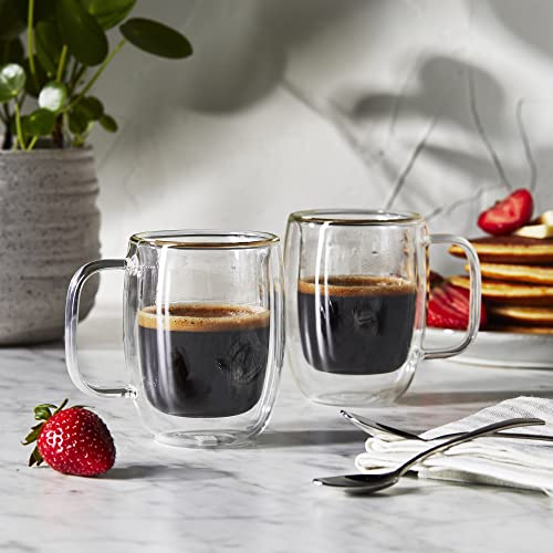 ZWILLING Sorrento Plus 2 - pc Double - Wall Glass Double Espresso Mug Set - electronicsexpo.com - Coffee Mugs