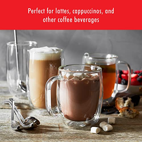 ZWILLING Sorrento Plus 4 - pc Double - Wall Glass, Insulated Coffee Mug, 12 - oz, 355ml, Clear - electronicsexpo.com - Coffee Mugs