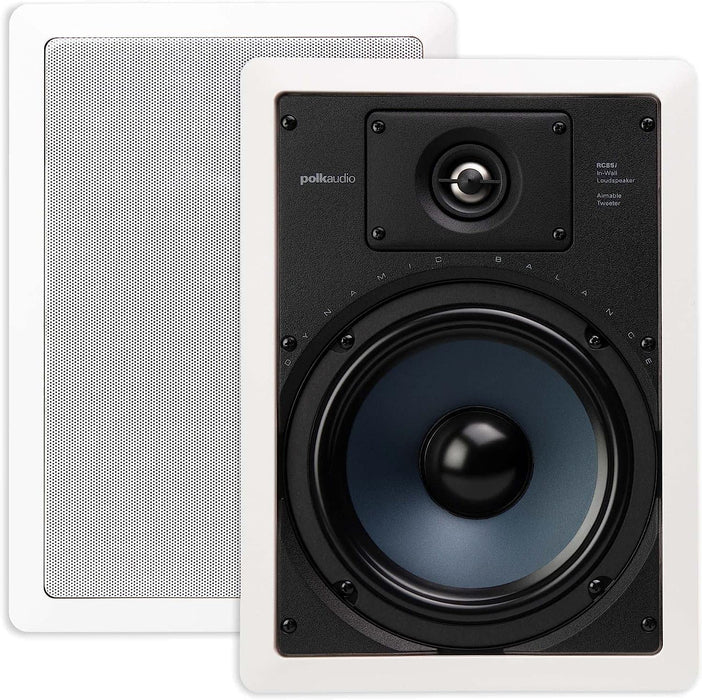 Polk Audio RC85i 8'' 2-Way Premium In-Wall Speakers (4 Speaker Bundle)