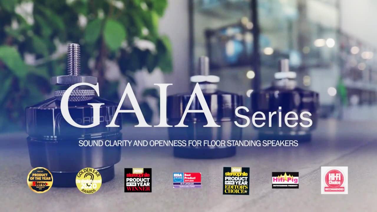 IsoAcoustics Gaia Series Isolation Feet for Speakers & Subwoofers (Gaia III, 70 lb max) ? Set of 4 - Misc - electronicsexpo.com