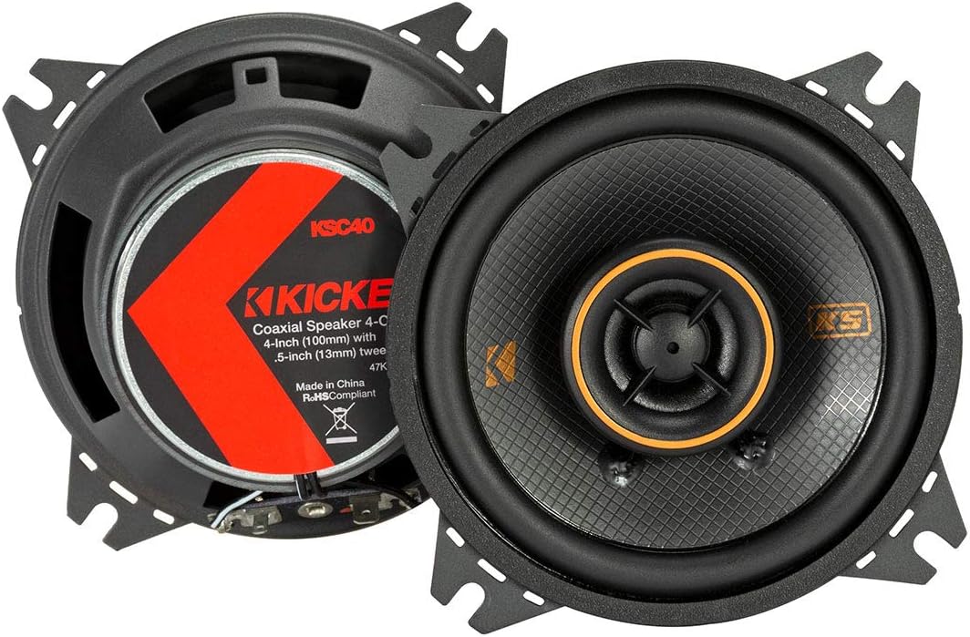 Kicker 47KSC404 KS Series 4" 2-Way Car Speakers (Pair)