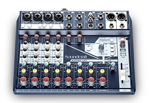 Soundcraft Notepad-12FX Small-format Analog Twelve-Channel Mixing Console with USB I/O and Lexicon Effects (5085985US) - Pro Mixers - electronicsexpo.com