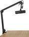 Gator Frameworks Deluxe Desk-Mounted Broadcast Microphone Boom Stand For Podcasts & Recording; Integrated XLR Cable
