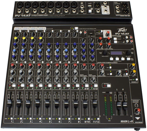 Peavey PV 14 AT 14 Channel Compact Mixer with Bluetooth and Antares Auto-Tune - Misc - electronicsexpo.com