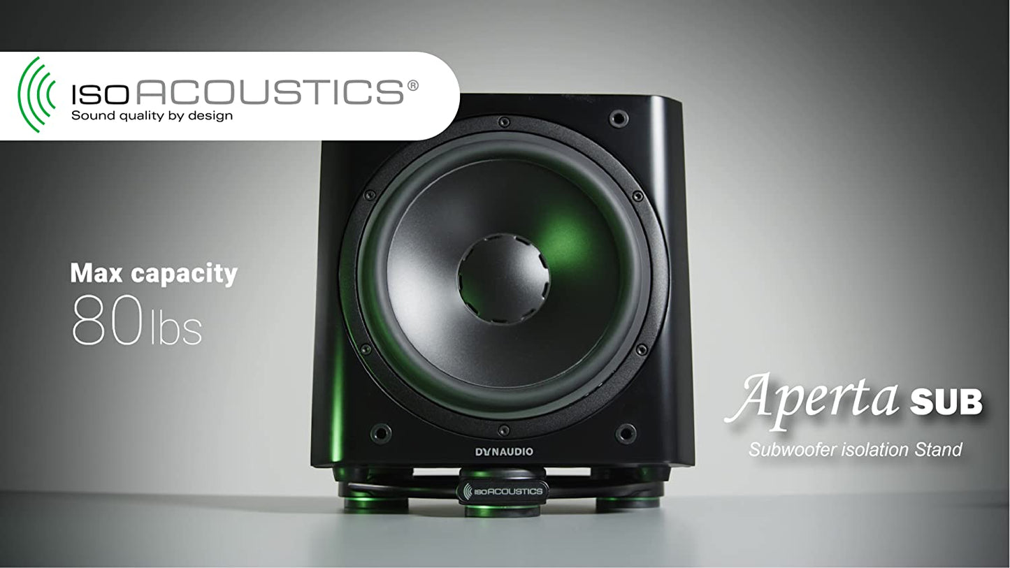 IsoAcoustics Subwoofer Isolation Stand: Aperta Sub (10.5 W x 11.5? D) - Misc - electronicsexpo.com
