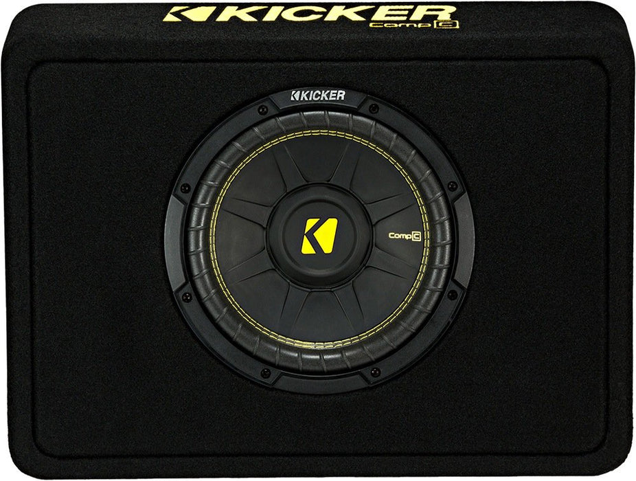 Kicker 44TCWC104 10" 600 Watt 4 Ohm Vented Thin Profile Subwoofer Enclosure - Car Subwoofers - electronicsexpo.com