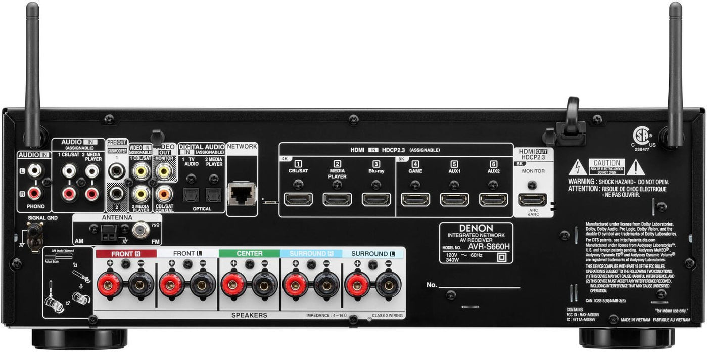 Denon AVR-S660H 5.2-Channel Home Theater Receiver