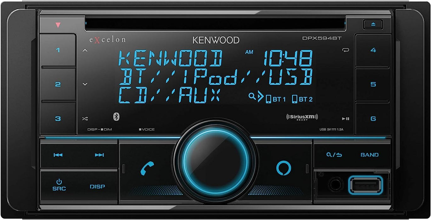 Kenwood Excelon DPX594BT Double Din CD Receiver - Car Stereo Receivers - electronicsexpo.com