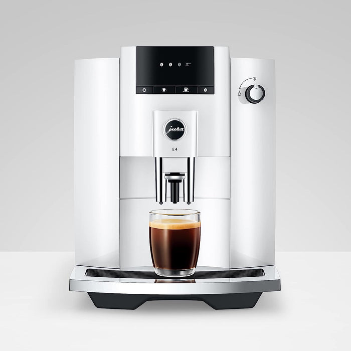 Jura E4 Automatic Coffee Machine (Piano White)