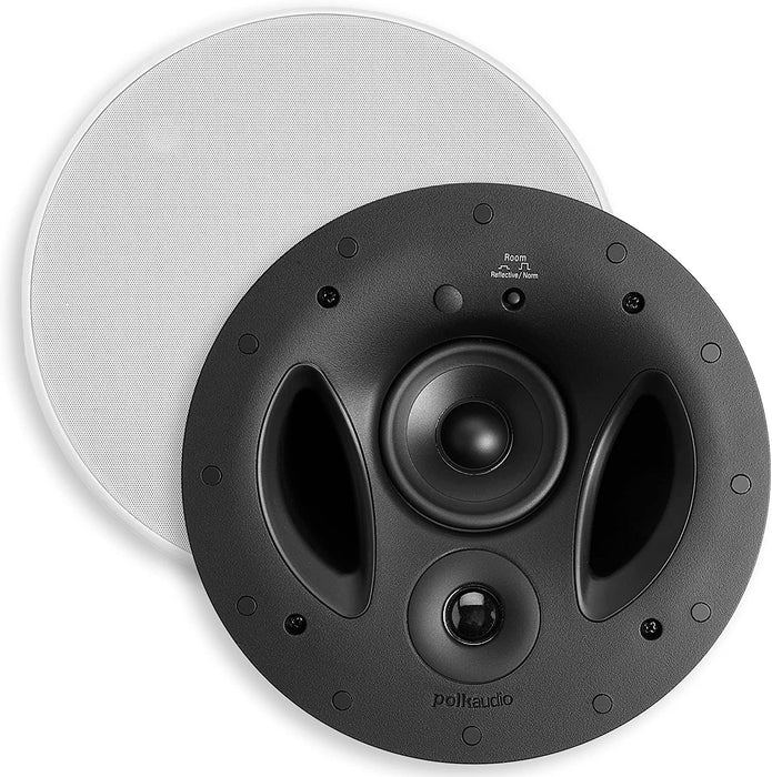 Polk Audio 70-RT 3-Way In-Ceiling Speaker (2.5? Driver, 7? Sub) - The Vanishing Series | Power Port | Paintable Grille | Dual Band-Pass Bass Ports White - Misc - electronicsexpo.com