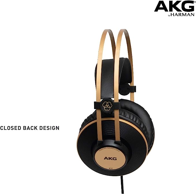 AKG Pro Audio K92 Over Ear, Closed - Back, Studio Headphones (Matte Black and Gold) - electronicsexpo.com - Pro Headphones