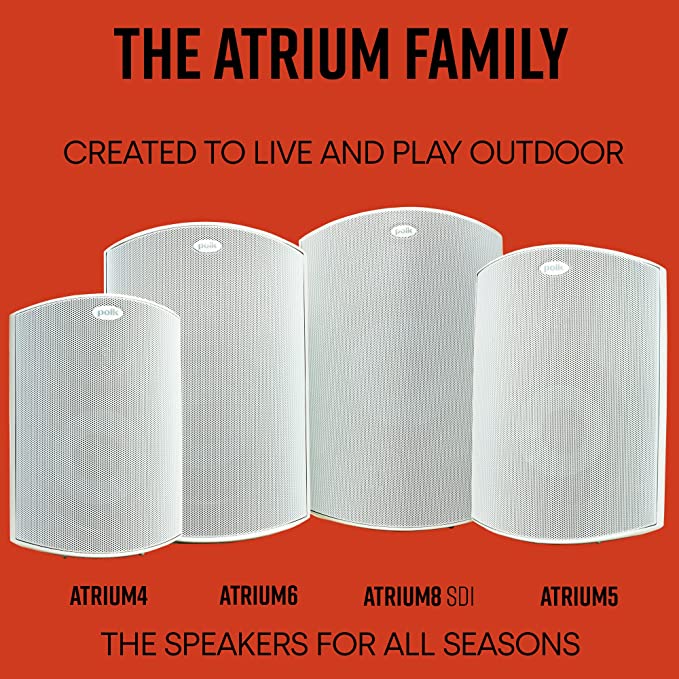 Polk Audio Atrium 6 Indoor Outdoor Speakers (Pair/White)
