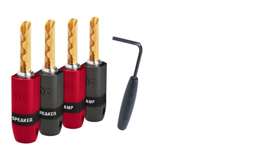 AudioQuest SureGrip 300 Banana Connectors BFA Gold (Set of 4) - electronicsexpo.com - HDMI Wires / Interconnects