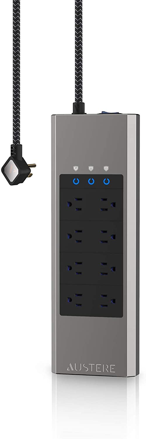 Austere VII Series 8-Outlet 4,000 Joules Surge Protector