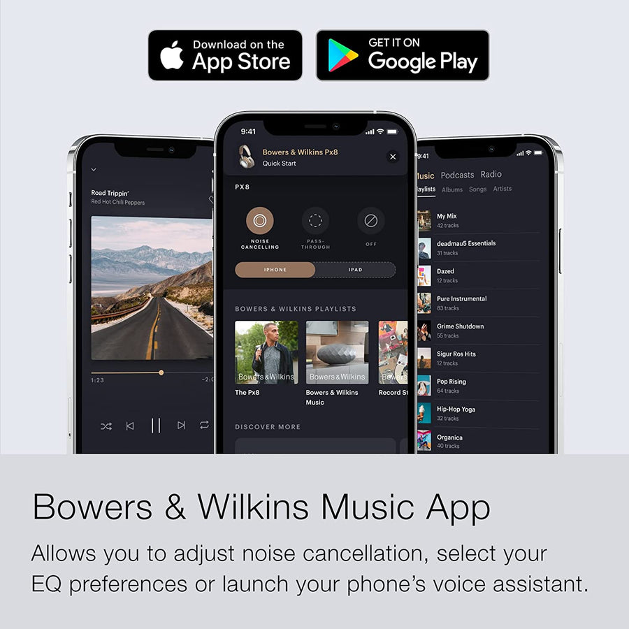 Bowers & Wilkins PX8 Over - Ear Noise - Canceling Wireless Headphones - electronicsexpo.com - Headphones