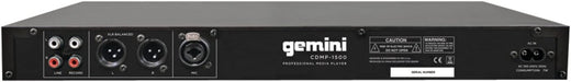 Gemini Sound CDMP-1500 19" Professional Mountable CD MP3 USB Media Music Player System Input with Remote