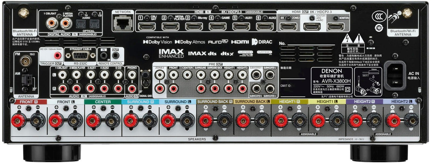 Denon AVR - X3800H 9.4 - Channel Home Theater Receiver - electronicsexpo.com - Home Theater Receivers