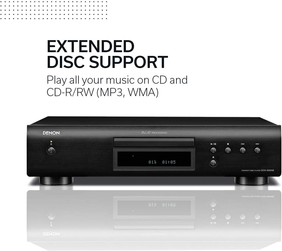 Denon DCD - 600NE Single - Disc CD Player (Certified Refurbished) - electronicsexpo.com - CD Players