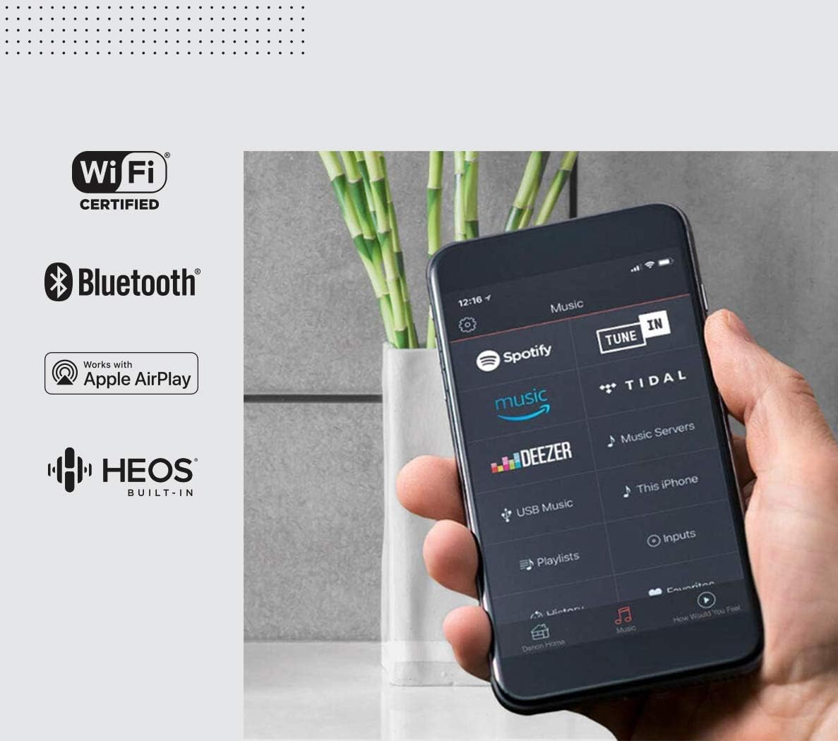 Denon Home 250 Wireless Powered Speaker with HEOS Built - in, Bluetooth, Amazon Alexa, and Apple AirPlay 2 - electronicsexpo.com - Wireless Multi Room System