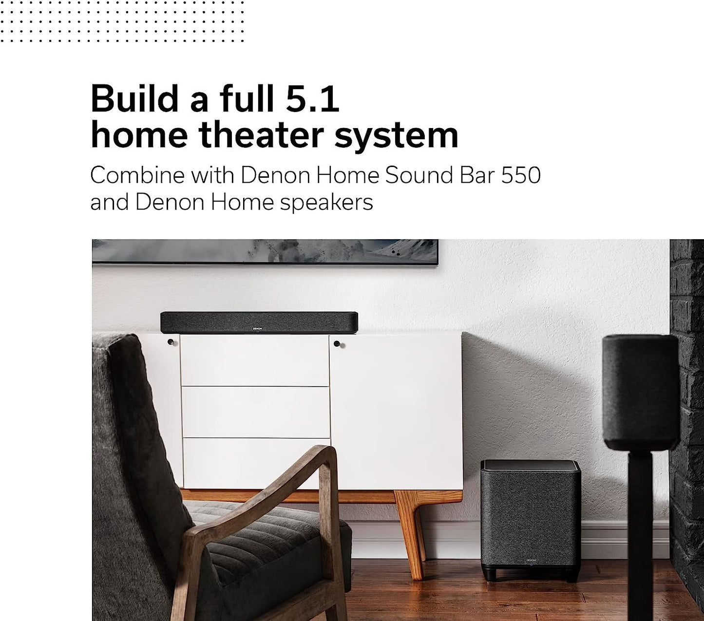 Denon Home Subwoofer 8" Wireless Subwoofer for Compatible HEOS Speakers and Components - electronicsexpo.com - Subwoofers