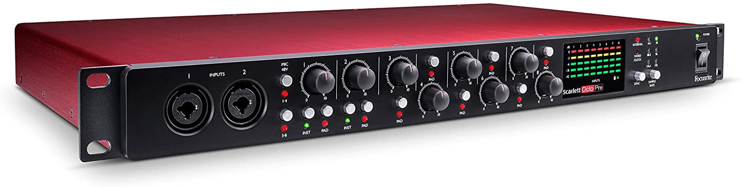 Focusrite AMS - SCARLETT - OCTOPRE 8 - Channel Mic Pre Expansion with 8 ADAT Inputs/8 Analog Outputs - electronicsexpo.com - Audio Interfaces