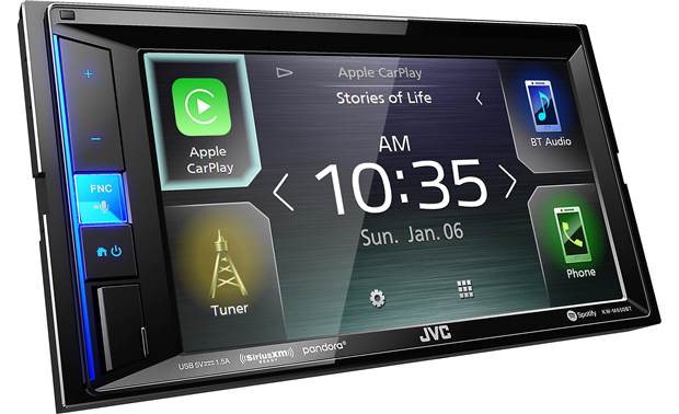 JVC KW-M650BT Digital Media Receiver with Bluetooth, 6.2" Touch Screen & Apple CarPlay Compatible - Car Stereo Receivers - electronicsexpo.com