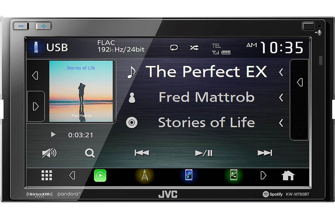 JVC KW-M750BT Compatible with Apple CarPlay, Android Auto 2-DIN AV Receiver (No CD Drive) - Car Stereo Receivers - electronicsexpo.com