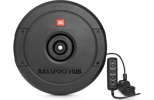 JBL BassPro Hub 11" Spare Tire Subwoofer w/Enclosure and Built-in Amplifier - Car Subwoofers - electronicsexpo.com