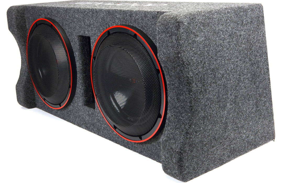 Kenwood Excelon P-XW1221DHP 2-ohm Ported Enclosure with Two 12" Subwoofers | Dual 12" Preloaded High Power Subwoofer Enclosure