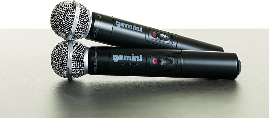 Gemini Sound UHF - 02M Professional Audio DJ Equipment Superior Single Channel Dual 2 Wireless Handheld Microphones Receiver System - electronicsexpo.com - Microphones