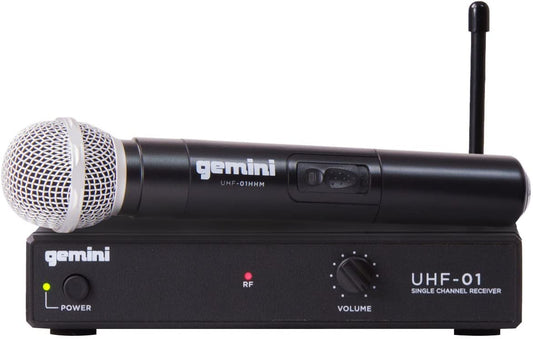 Gemini UHF01MF3 Single - Channel UHF Microphone System with Handheld Microphone F3 - electronicsexpo.com - Microphones