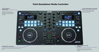 Gemini Sound GMX Stand Alone Professional Audio DJ Multi-Format USB, MP3, WAV and DJ Software Compatible Media Controller System