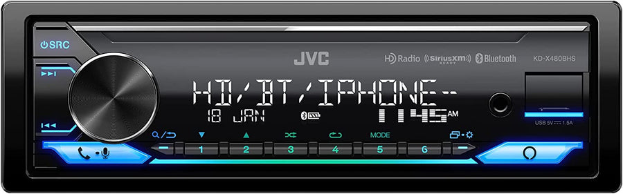 JVC KD - X480BTS Single - DIN Multimedia Car Stereo Receiver - electronicsexpo.com - Car Stereo Receivers