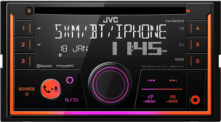 JVC KW - R950BTS Bluetooth Double - Din Car Stereo Receiver - electronicsexpo.com - Car Stereo Receivers