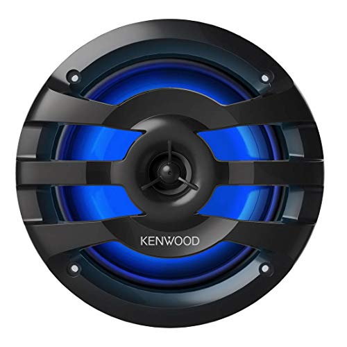 Kenwood KFC - 1673MRBL 6 - 3/4" 2 - Way Marine Speakers with Built - in LED lights (Black) - electronicsexpo.com - Marine Speakers